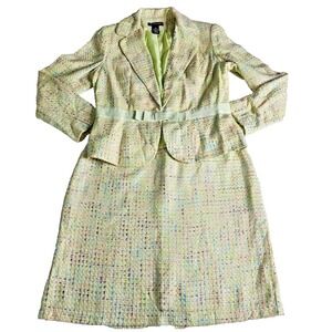 Goodclothes Suit Blazer & Skirt Set Lime Green Y2K Office Siren Preppy Siz10-12